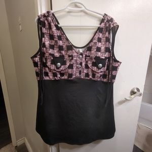 Rosegal Slimming pink check top